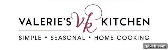Valerie’s Kitchen Makeover: Stylish Design Ideas and Inspiration 2 The logo for Valerie's Kitchen in black and burgundy.