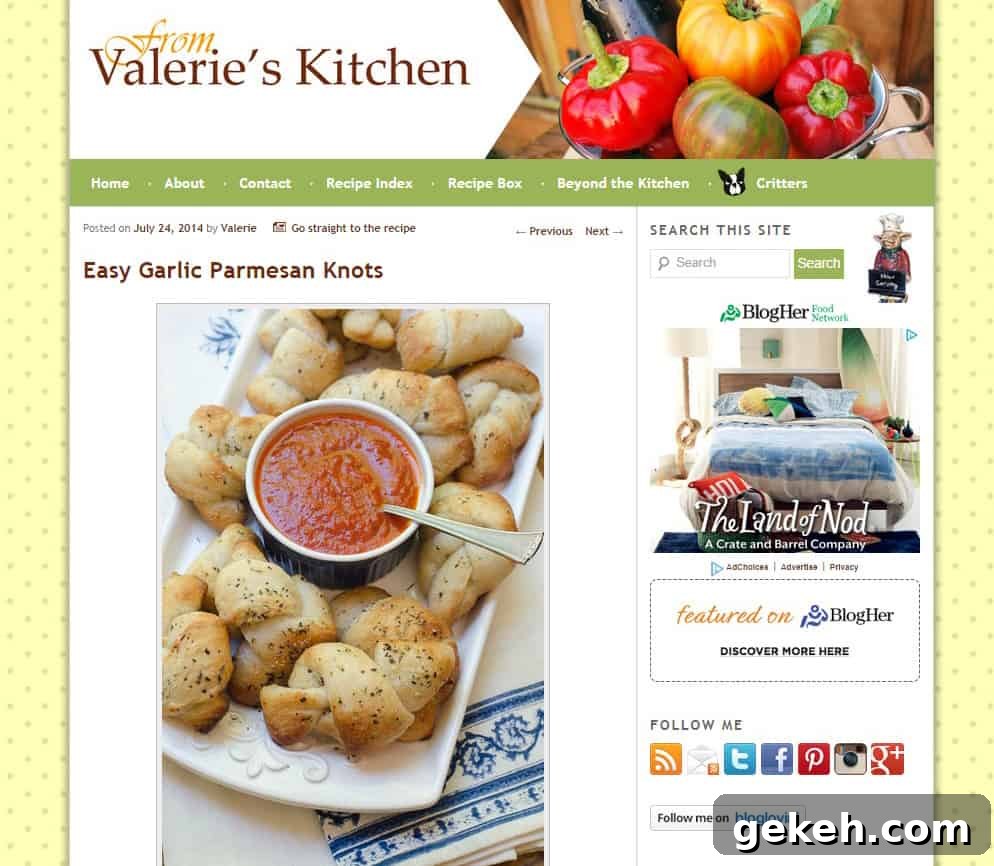Valerie’s Kitchen Makeover: Stylish Design Ideas and Inspiration 6 A screenshot of Valerie's Kitchen Original Site Design 2011