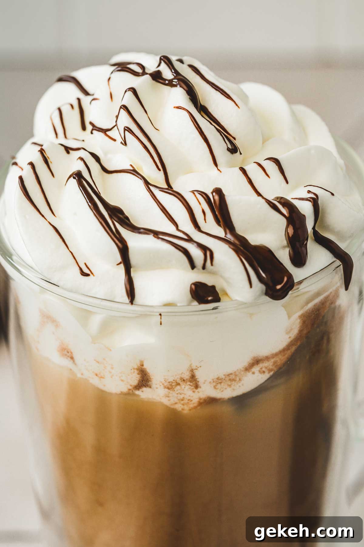 Iced Mocha Latte Recipe: Creamy Chocolate-Coffee Cold Brew 3 whipped cream with a drizzle of melted chocolate
