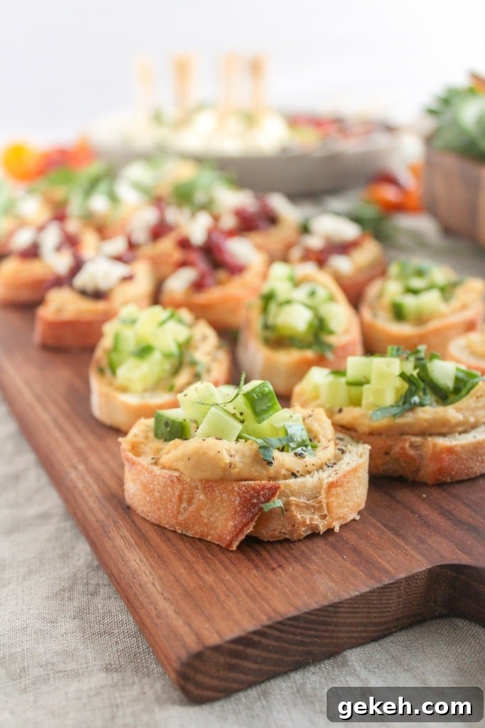 Quick Super Bowl Snack Ideas You Can Toss Together 6 Sun dried tomato hummus crostini