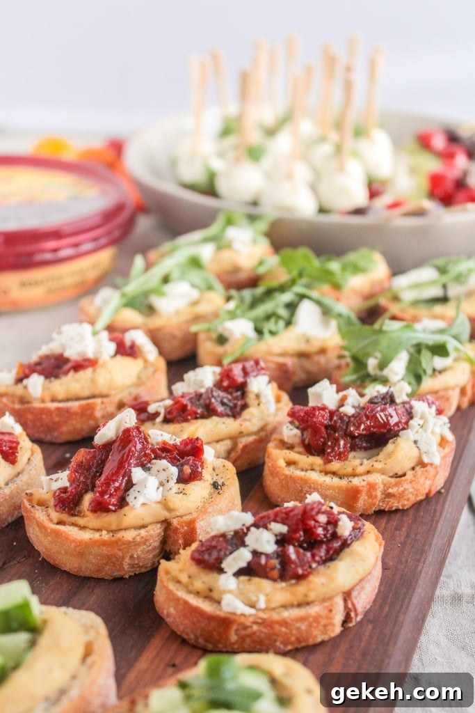 Quick Super Bowl Snack Ideas You Can Toss Together 7 Classic hummus crostini