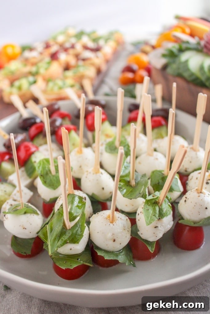Quick Super Bowl Snack Ideas You Can Toss Together 9 Caprese skewers