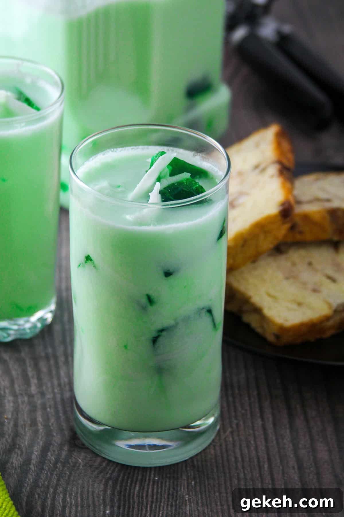 Buko Pandan Drink in a glass