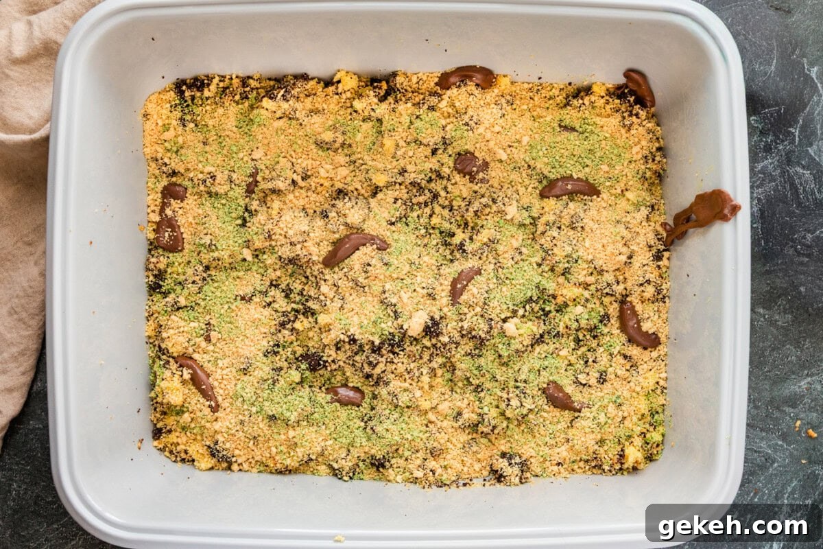 Tootsie rolls added on top of finished kitty litter cake