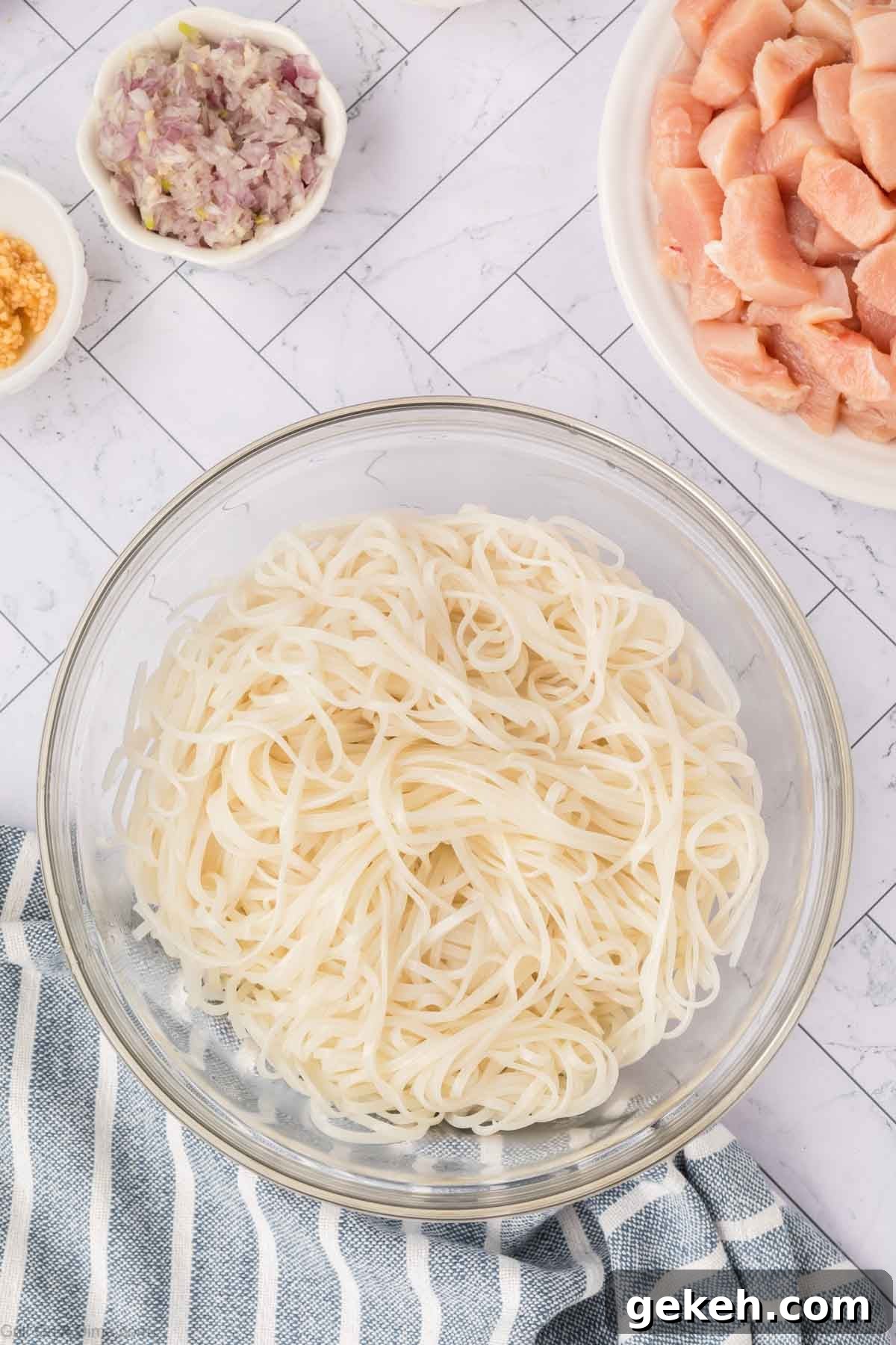 Authentic Pad Thai on a Blackstone Griddle: Simple Recipe 4 Cooked noodle in a bowl