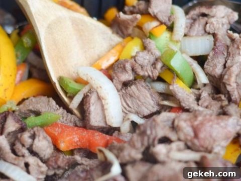 Image for Air Fryer Steak Fajitas with Onions and Peppers