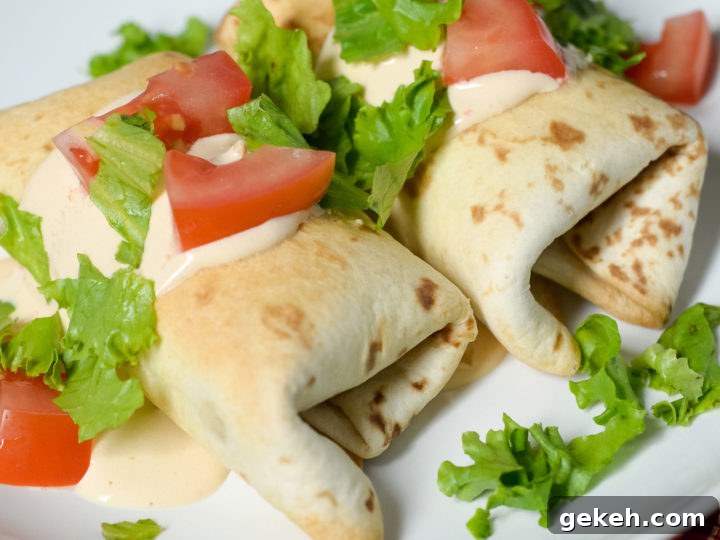 Image for Air Fryer Beef & Bean Chimichangas