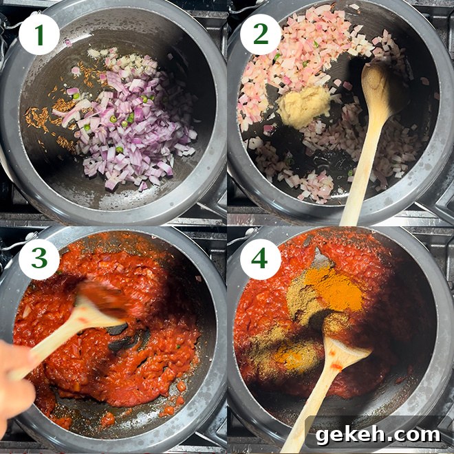 step by step picture collage of making sabut urad dal