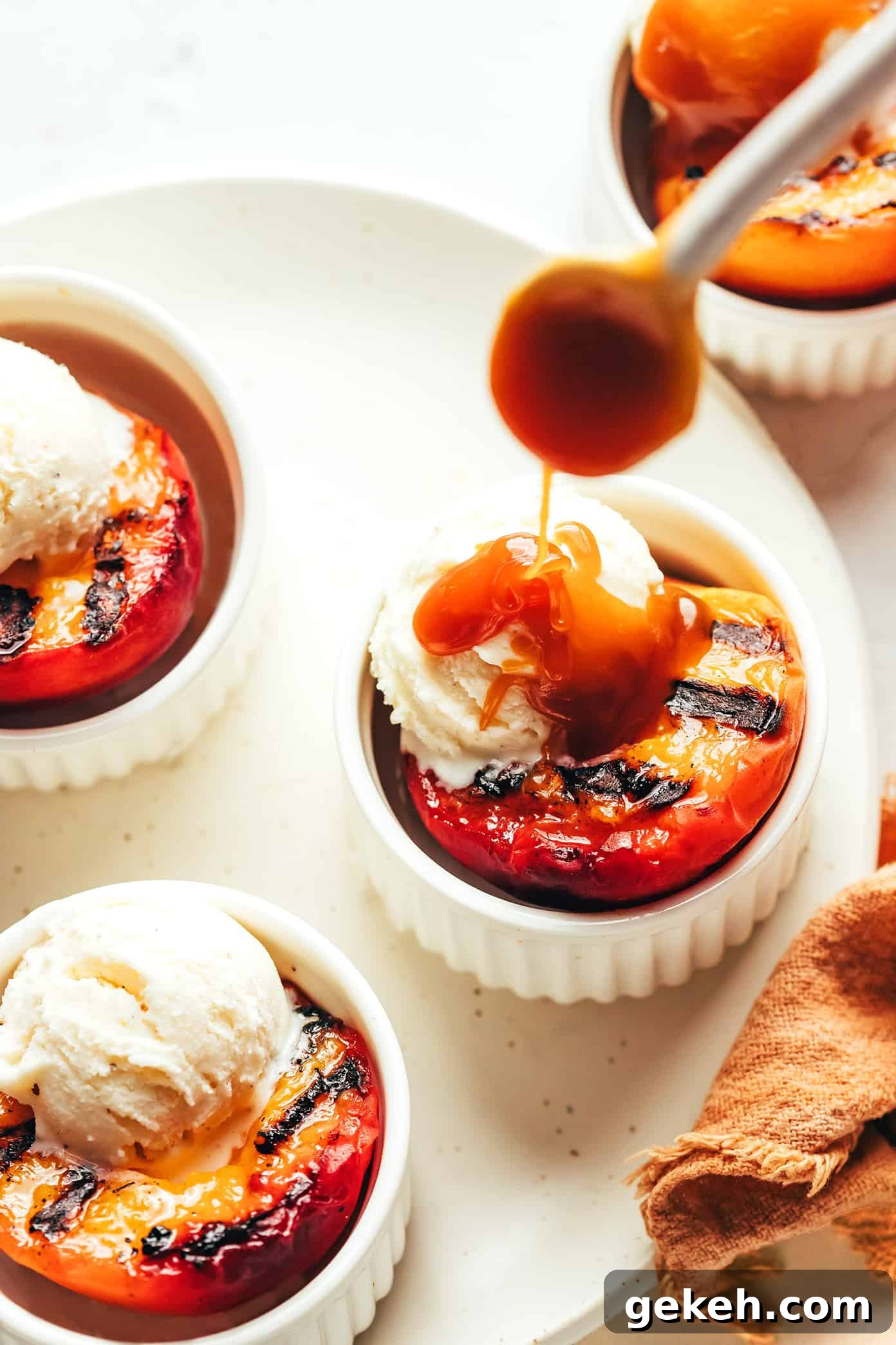 Grilled Peaches with Bourbon Caramel Sauce Recipe 5 img 61332 4