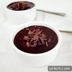 Dark chocolate pots de creme