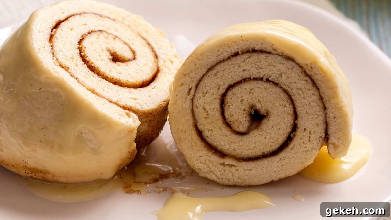 19 Desserts for Two to Share Straight from the Pan 13 Cinnamon roll slices covered in creamy frosting.
