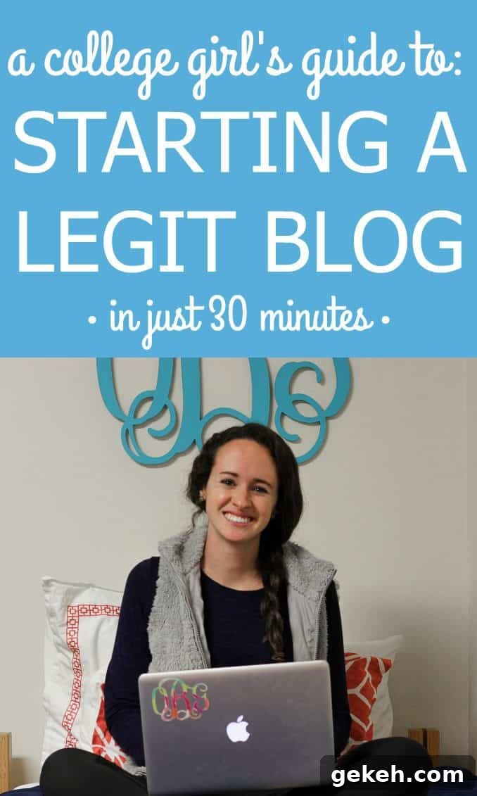 A simple guide to starting a blog in 30 minutes or less!