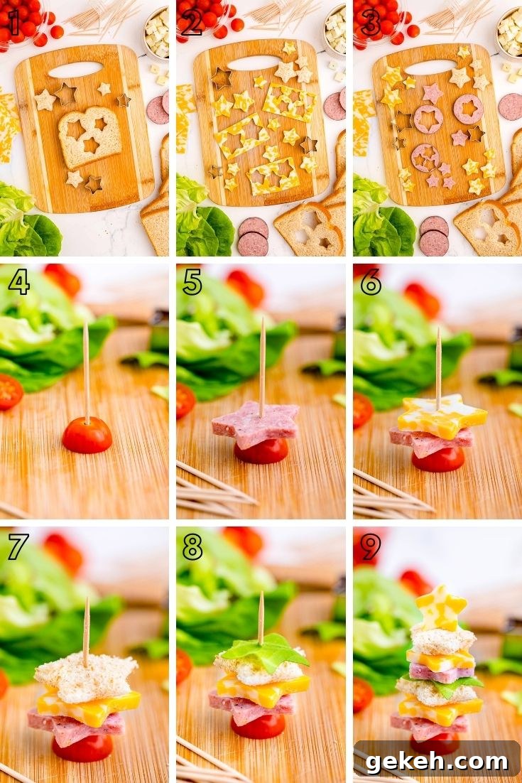 Festive Christmas Appetizer Ideas for Holiday Entertaining 5 Step-by-step photo collage showing how to make christmas tree shaped appetizers.