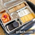 homemade lunchable in silver lunchbox