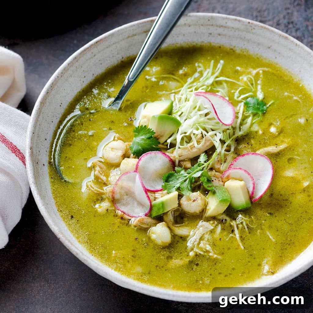 Cook Once, Eat Twice: Budget-Friendly Meals That Reheat Well 11 A bowl of pozole verde with toppings