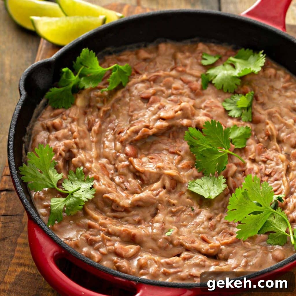 Cook Once, Eat Twice: Budget-Friendly Meals That Reheat Well 7 A skillet with homemade refried beans