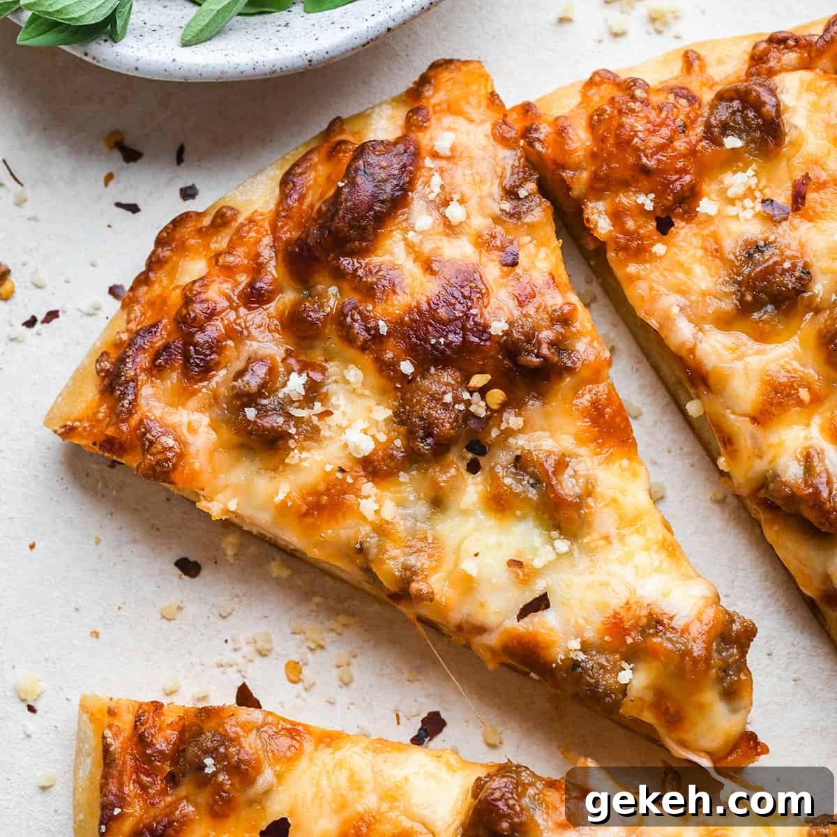 Classic Sausage Pizza Recipe: Crispy Crust & Savory Toppings 16 a slice of Sausage Pizza