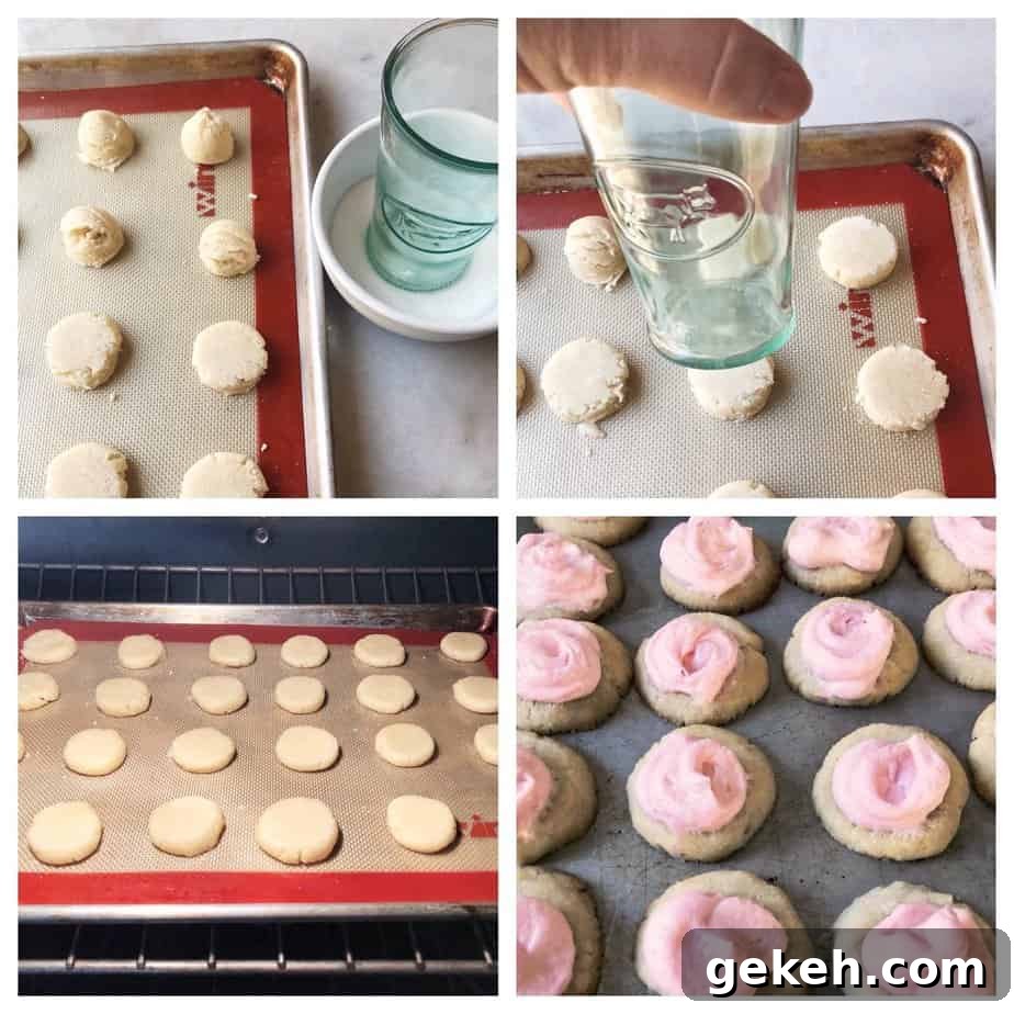 Pressed Almond Sugar Cookies — Crisp, Buttery Almond Slices 4 Pressed Almond Sugar Cookie collage process