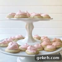 Pressed Almond Sugar Cookies — Crisp, Buttery Almond Slices 6 tiered platters of pressed almond sugar cookies