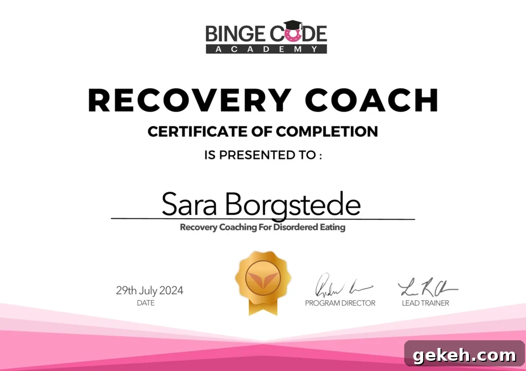 You're Not Broken: Why Weight Loss Feels Impossible and How to Finally Find Relief 11 Sara Borgstede, recovery coach certification