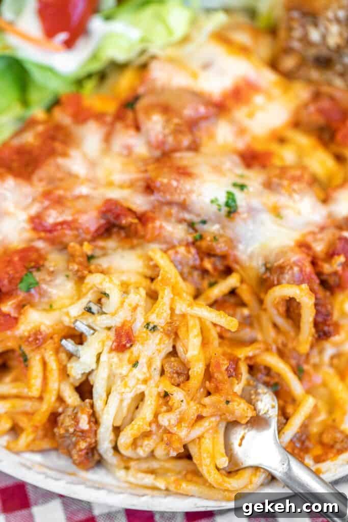 TikTok’s Viral Spaghetti Alfredo Recipe: Creamy 15-Minute Dish 4 plate of spaghetti with a fork in it