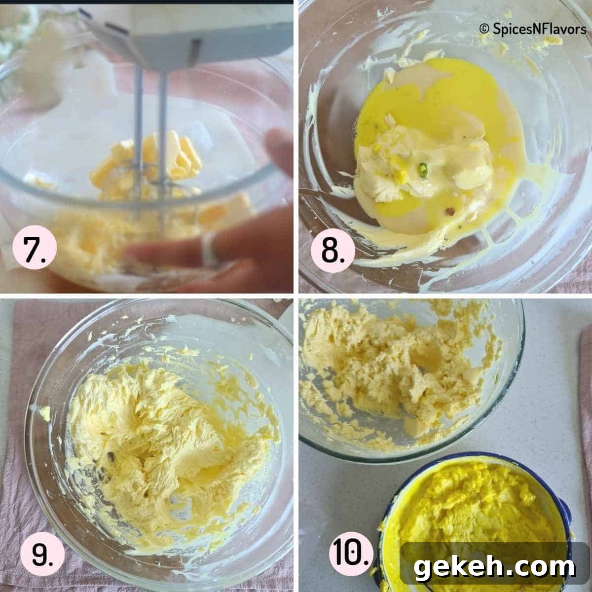 collage of images showing how to make rasmalai frosting