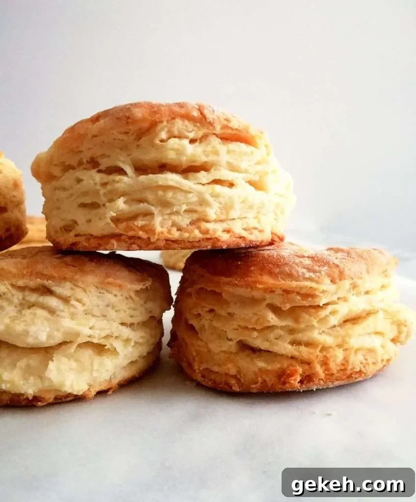 7 Classic Thanksgiving Sides to Make This Year 4 rolled buttermilk biscuits stacked side view