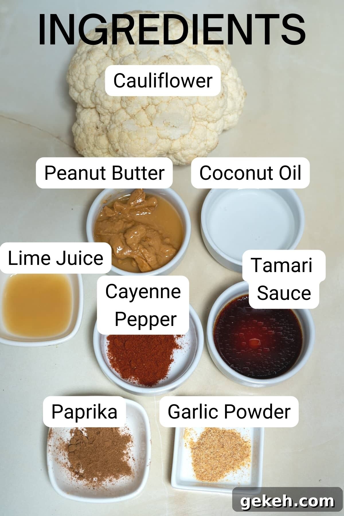 Spicy Keto Peanut Cauliflower Bites Recipe 3 INGREDIENTS