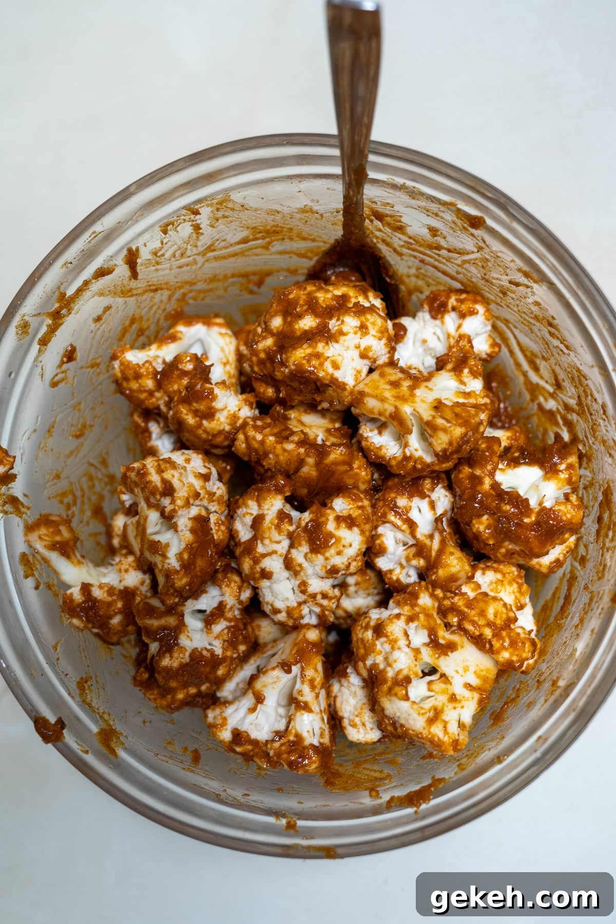 Spicy Keto Peanut Cauliflower Bites Recipe 5 cauliflower florets