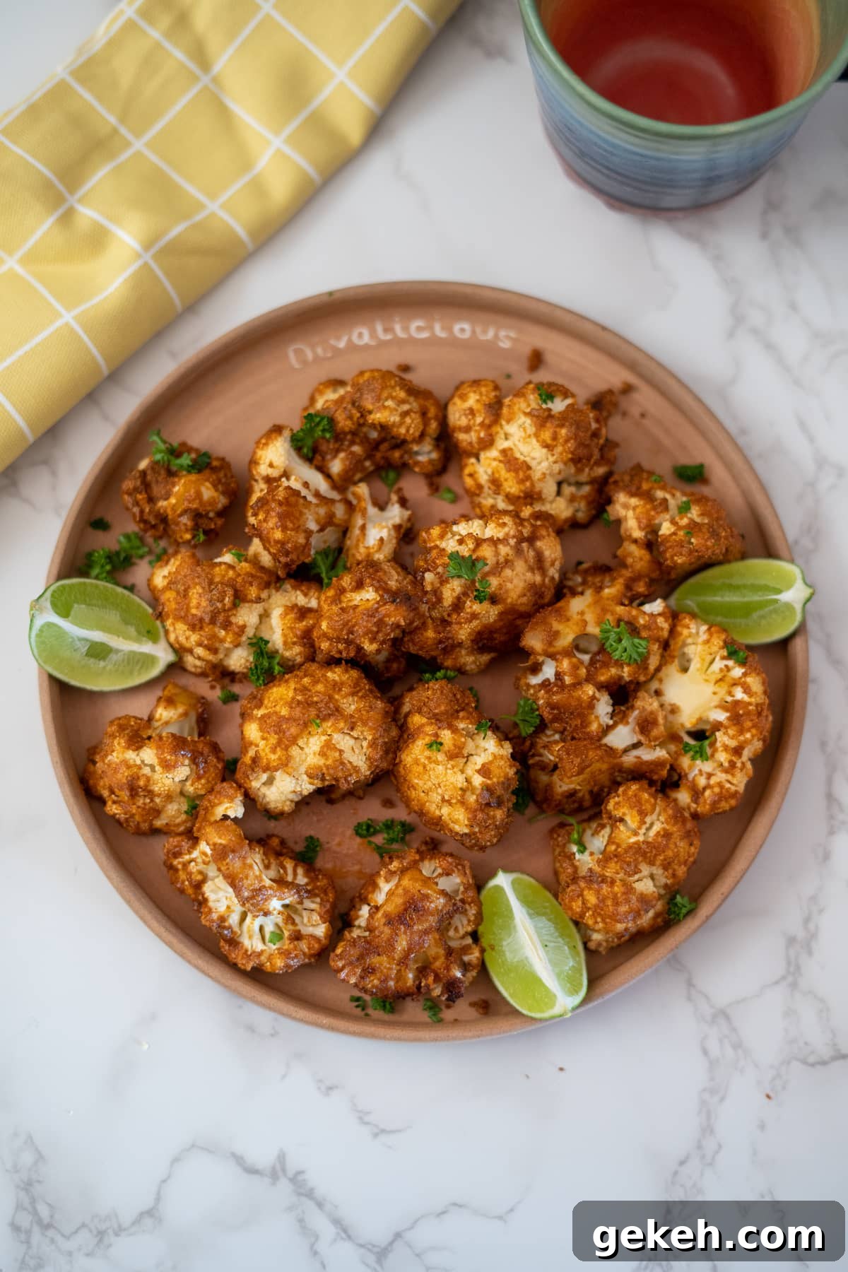 Spicy Keto Peanut Cauliflower Bites Recipe 8 cauliflower bites