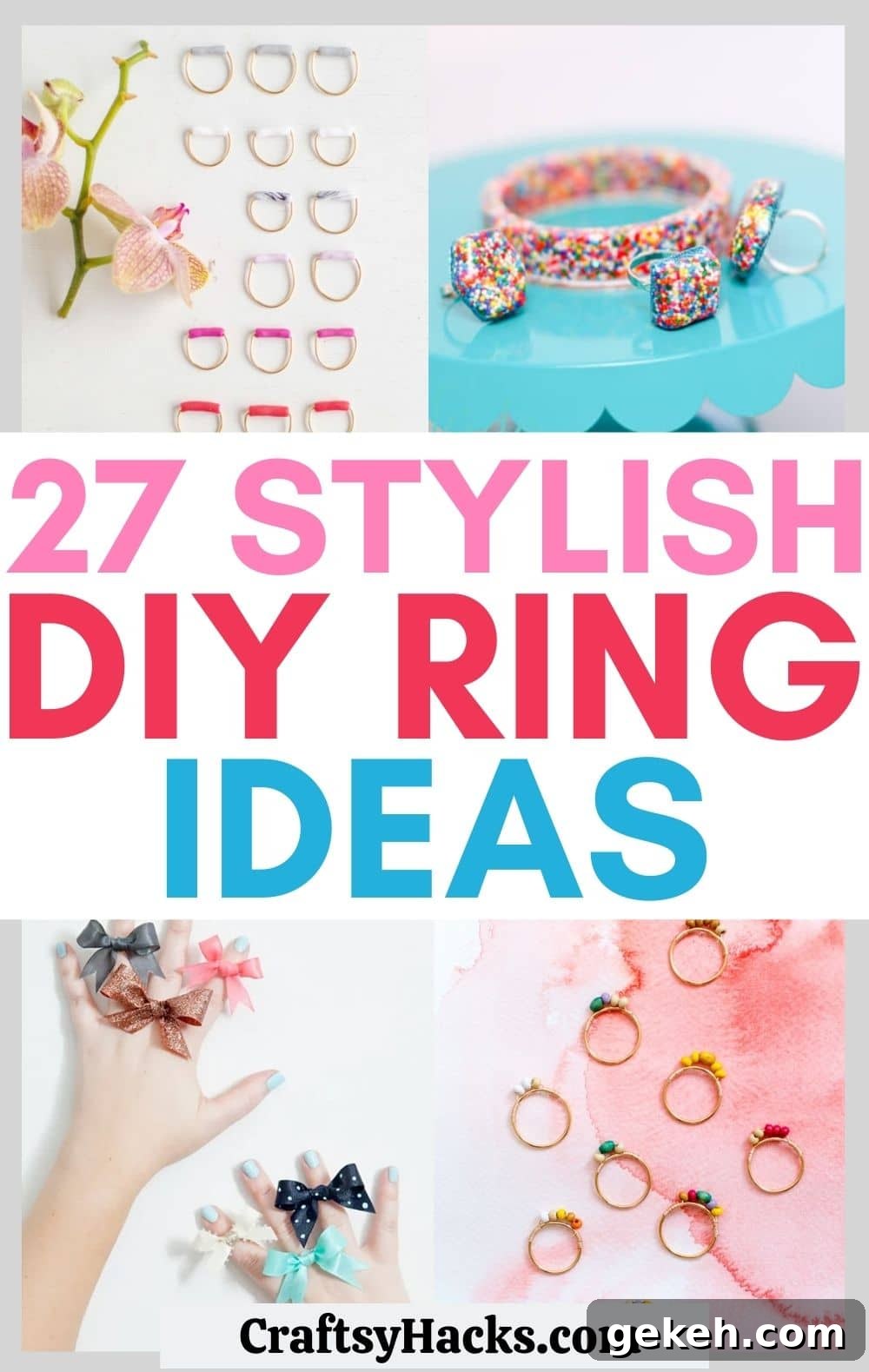 27 DIY Rings You'll Actually Want to Wear Every Day 2 diy ring ideas