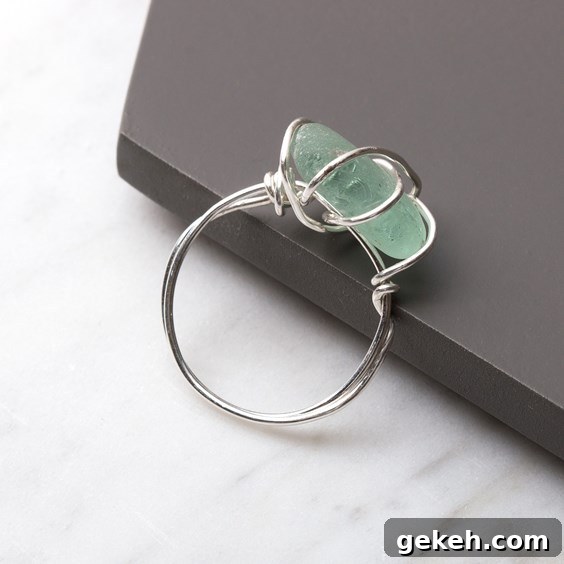 27 DIY Rings You'll Actually Want to Wear Every Day 16 Sea Glass Ring