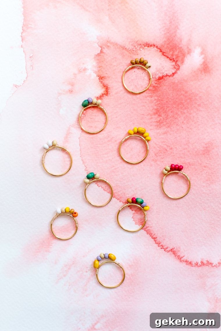 27 DIY Rings You'll Actually Want to Wear Every Day 19 Mini Beaded Rings