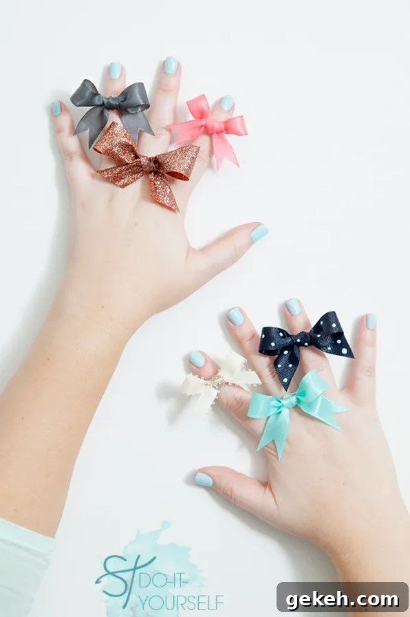 27 DIY Rings You'll Actually Want to Wear Every Day 21 Stiff Ribbon Bow Rings