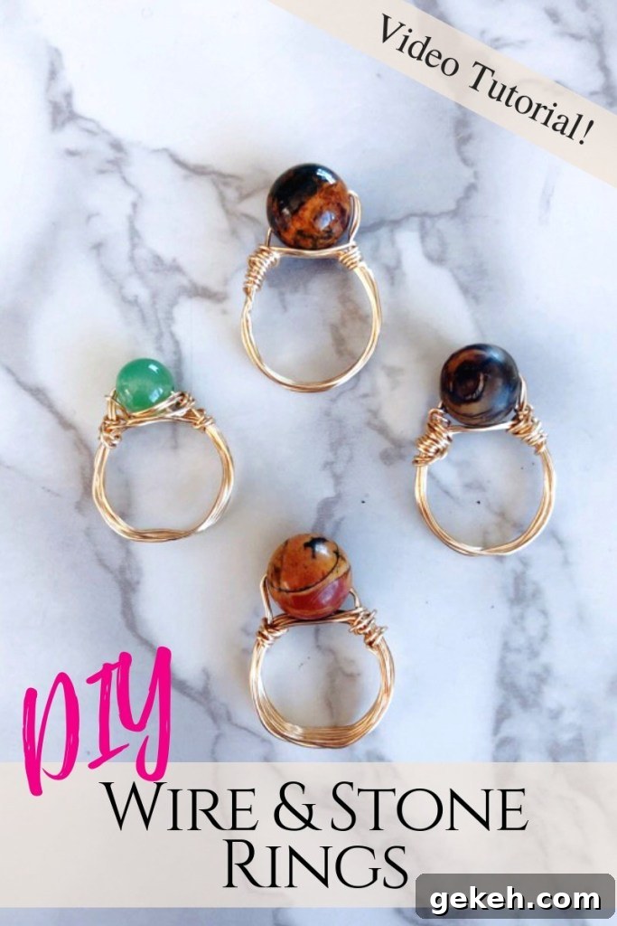 27 DIY Rings You'll Actually Want to Wear Every Day 5 Wire-Wrapped Rings