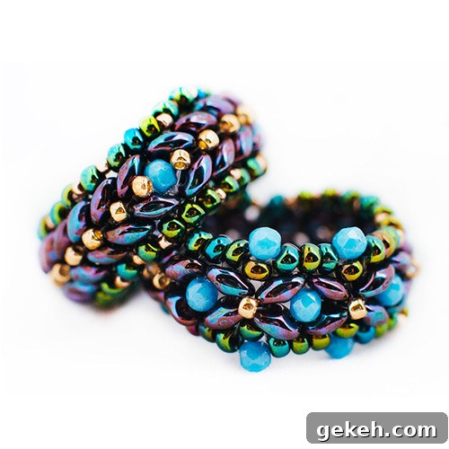 27 DIY Rings You'll Actually Want to Wear Every Day 8 Czech Beaded Rings