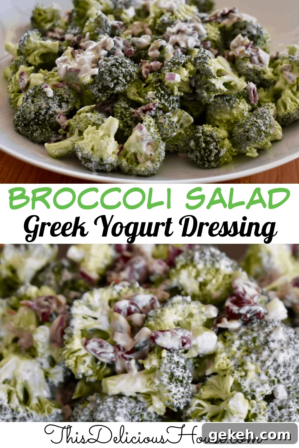 Broccoli and Cranberry Salad with Creamy Greek Yogurt Dressing 9 Broccoli Cranberry Salad