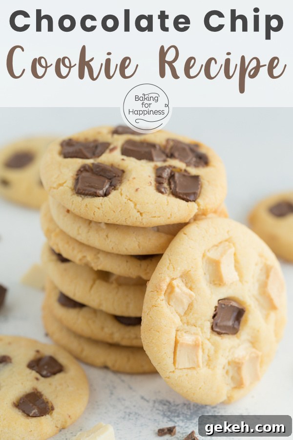 Perfectly Chewy Chocolate Chip Cookie Recipe 9 Super delicious, easy chewy chocolate chip cookies. without egg. This classic and delicious recipe is better than the recipes of Subway & Co!
