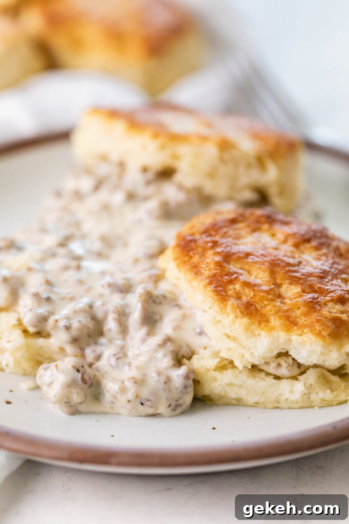biscuits and sausage gravy