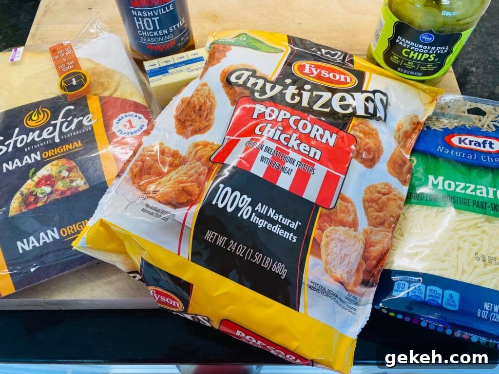 Nashville Hot Chicken Flatbreads on the Traeger Grill 2 ingredients for the pizzas
