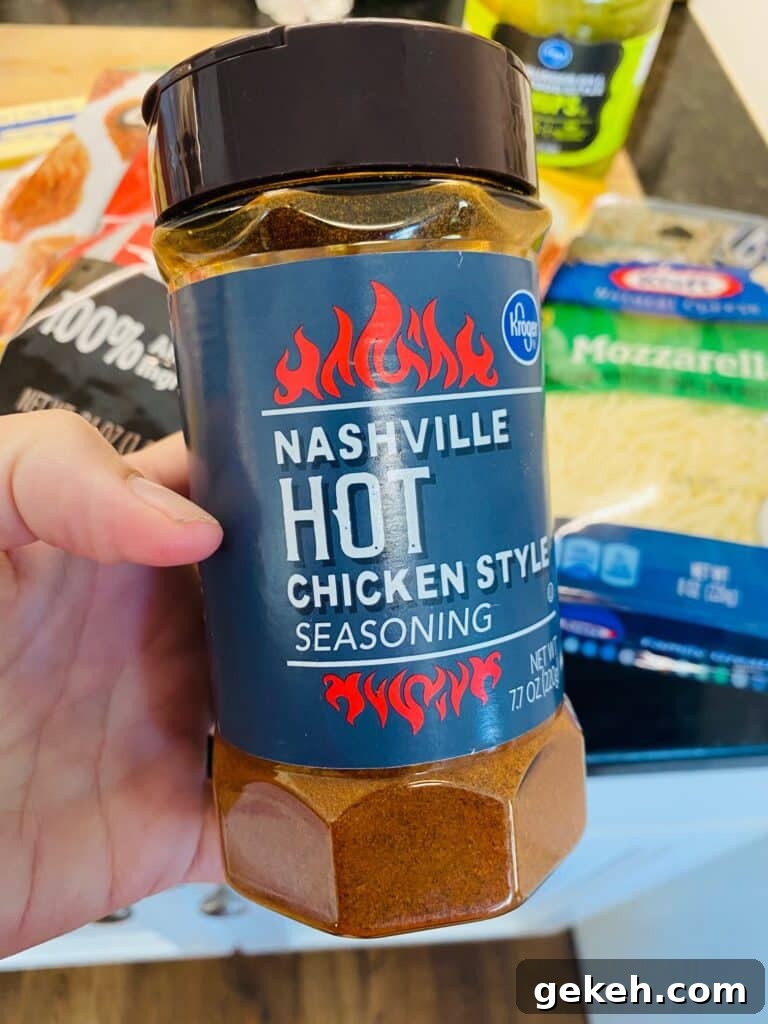 Nashville Hot Chicken Flatbreads on the Traeger Grill 3 bottle of dry Nashville hot seasoning