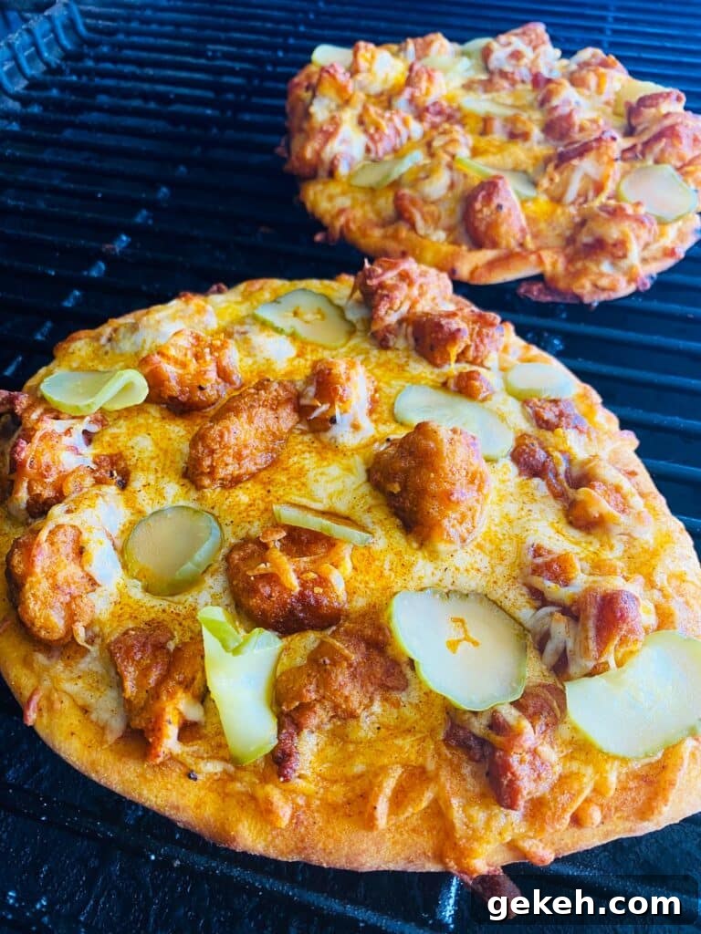 Nashville Hot Chicken Flatbreads on the Traeger Grill 8 Traeger Nashville Hot Chicken Flatbreads