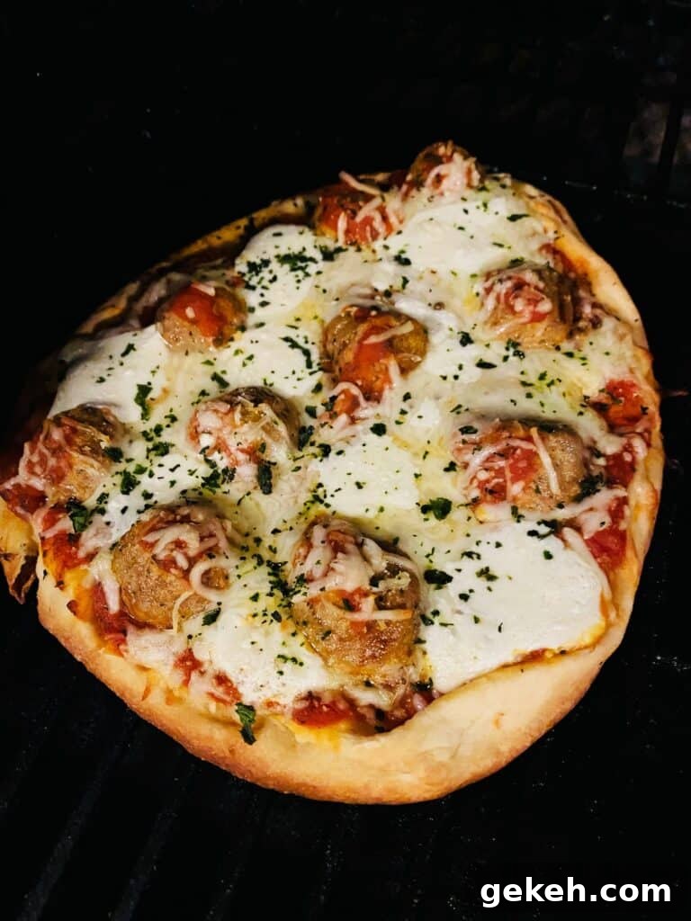 Nashville Hot Chicken Flatbreads on the Traeger Grill 10 Traeger Cheesy Meatball Flatbreads