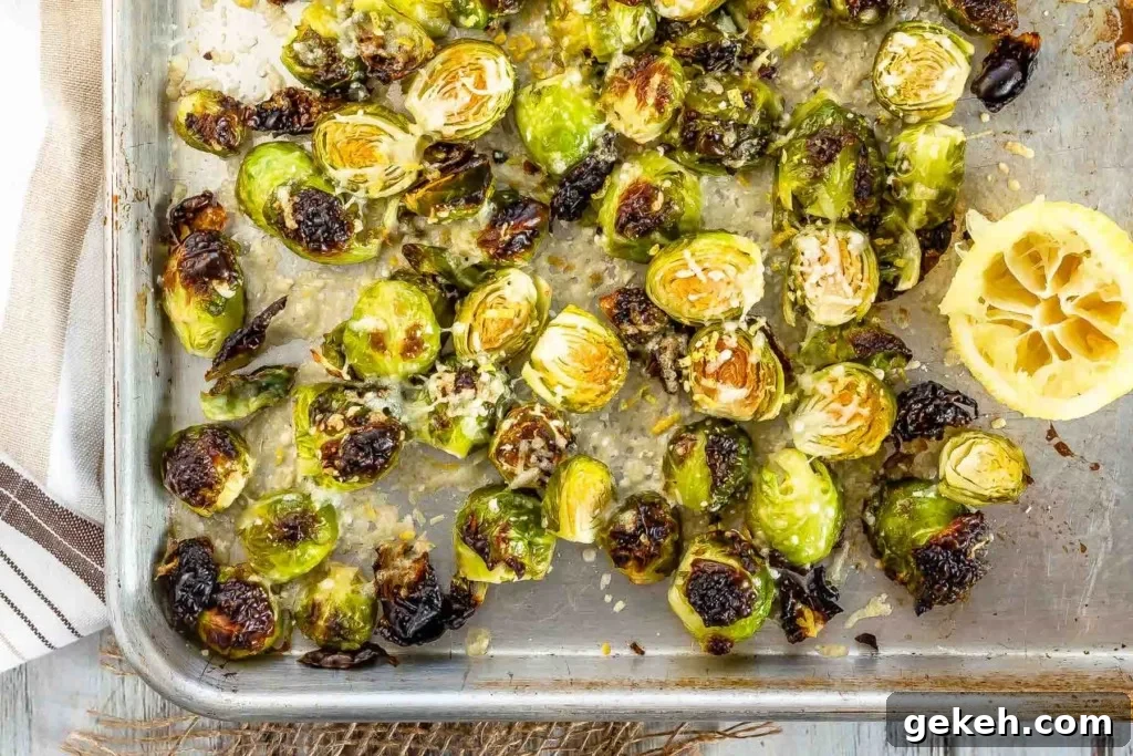 Lemon roasted brussel sprouts