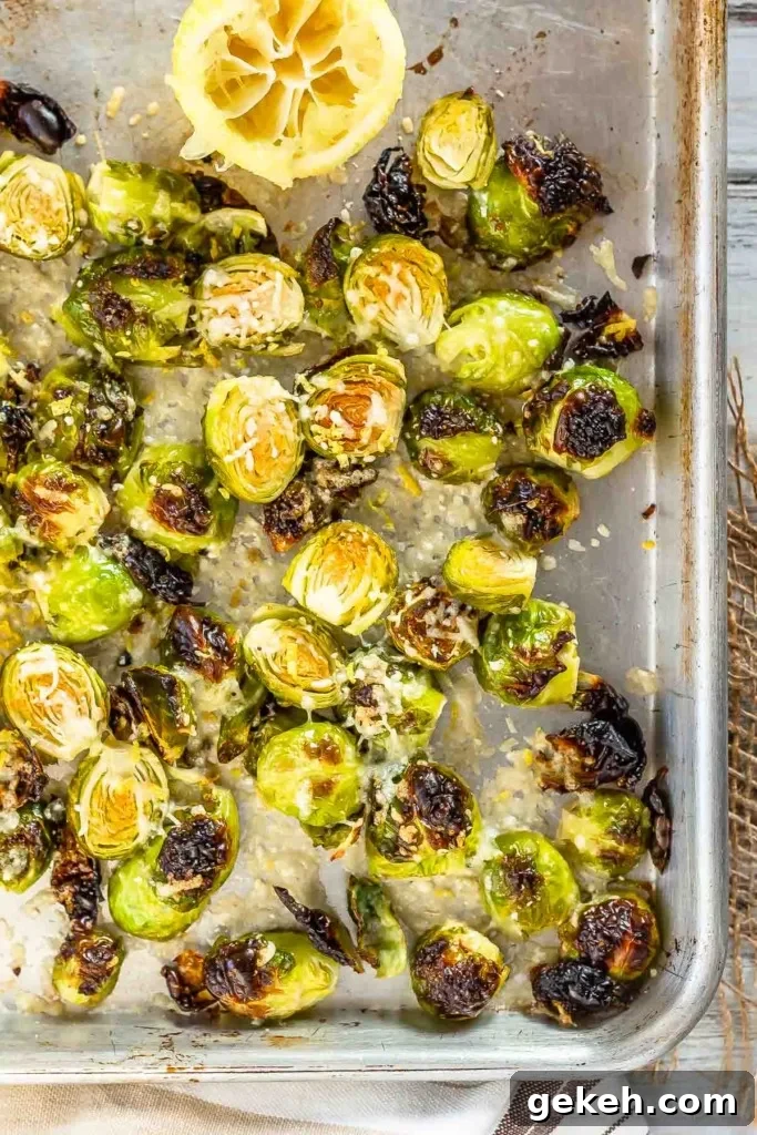 Lemon roasted brussels sprouts