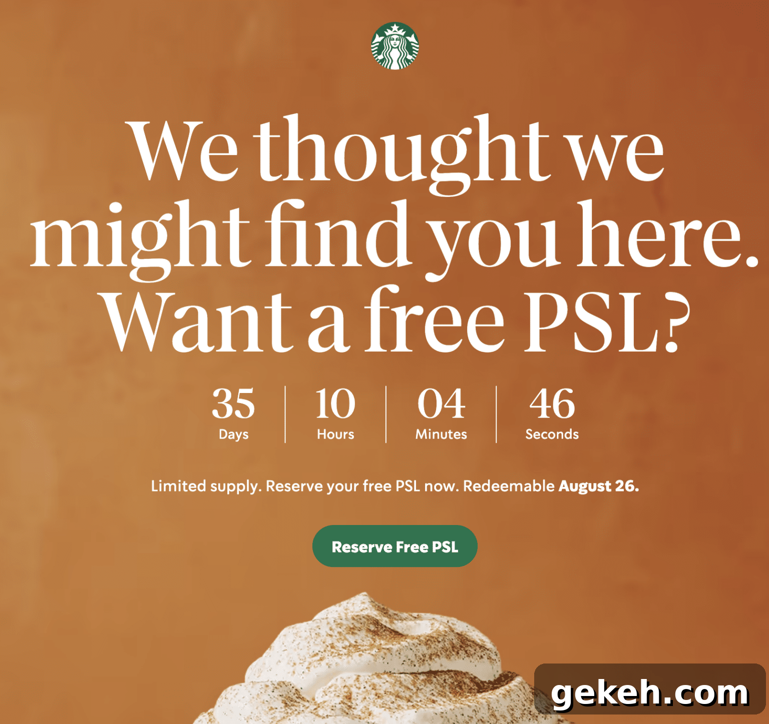 How to Score a Free Starbucks Pumpkin Spice Latte This Fall 4 Free pumpkin spiced latte Aug 26.